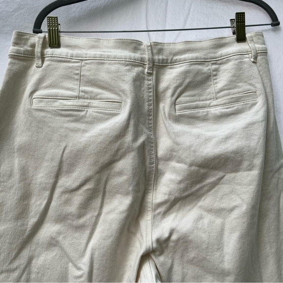 Ann Taylor The Trouser Wide Leg Jeans Women’s Size 16 Ivory High Waist - Picture 4 of 6